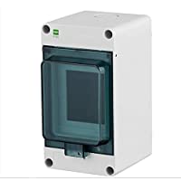 Naka24 FE Hermetica - Caja de distribución pequeña (IP65- 400 V- CA- montaje en superficie- transparente- 3 módulos 2201…